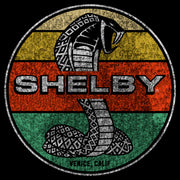 Men's Shelby Cobra Distressed Colorful Stripe Stamp  Adult T-Shirt