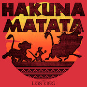 Men's Lion King Hakuna Matata Sunset Circle  Adult T-Shirt