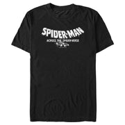 Men's Spider-Man: Across the Spider-Verse Movie Logo White  Adult T-Shirt