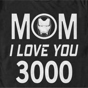 Men's Marvel Mom I Love You 300 Iron Man Badge  Adult T-Shirt