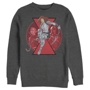 Men's Marvel Black Widow Family Circle  Adult Sweatshirt