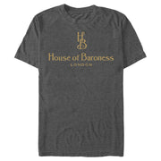 Men's Cruella House of Baroness London Logo Gold  Adult T-Shirt