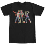 Men's Lost Gods Halloween Pixelated Zombie Attack  Adult T-Shirt