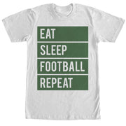 Men's CHIN UP Eat Sleep Football Repeat  Adult T-Shirt