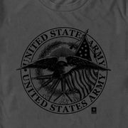 Men's US Army Black and White Eagle Badge  Adult T-Shirt