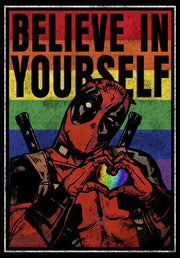 Men's Marvel Deadpool Believe in Yourself  Adult T-Shirt