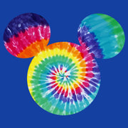 Men's Mickey & Friends Rainbow Tie-Dye Mickey Mouse Logo  Adult T-Shirt