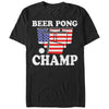 Men's Lost Gods Fourth of July  Pong American Flag Cup  Adult T-Shirt