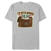 Men's Star Wars: The Mandalorian Grogu I'm with Mando  Adult T-Shirt