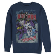 Men's Batman Joker Vintage Card  Adult Sweatshirt