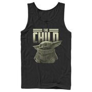 Men's Star Wars: The Mandalorian The Child Text  Adult Tank Top