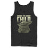 Men's Star Wars: The Mandalorian The Child Text  Adult Tank Top