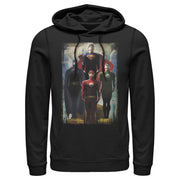 Men's Justice League Hero Artistic Poster  Adult Pull Over Hoodie