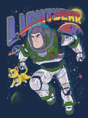 Men's Lightyear Buzz and Sox Protecting The Galaxy  Adult T-Shirt