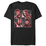 Men's Marvel Avengers: Endgame Four Heroes Grid  Adult T-Shirt