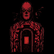 Men's Stranger Things Vecna Haunted House Stained Glass Door  Adult T-Shirt