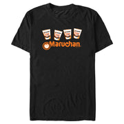 Men's Maruchan Orange and Black Instant Lunch  Adult T-Shirt