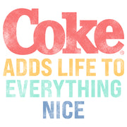 Men's Coca Cola Unity Adds Life to Everything Nice Logo  Adult T-Shirt