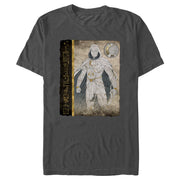 Men's Marvel: Moon Knight Hierographic Superhero Profile Sketch  Adult T-Shirt