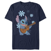 Men's Lilo & Stitch Floral Ukulele Dance  Adult T-Shirt