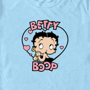 Men's Betty Boop Pink Hearts Betty  Adult T-Shirt