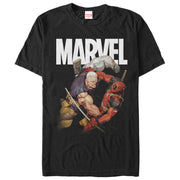 Men's Marvel Cable & Deadpool Battle  Adult T-Shirt