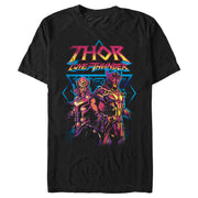 Men's Marvel: Thor: Love and Thunder Distressed Main Characters  Adult T-Shirt