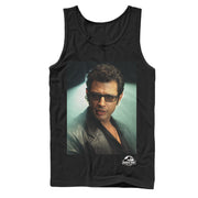 Men's Jurassic Park Dr. Malcolm Hero Portrait  Adult Tank Top