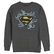 Men's Superman Logo Broken Chain  Adult Sweatshirt