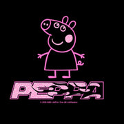 Men's Peppa Pig Neon Flame Logo  Adult T-Shirt