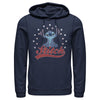 Men's Lilo & Stitch Red, White, and Blue Stars  Adult Pull Over Hoodie