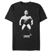 Men's Stretch Armstrong Grayscale Figure  Adult T-Shirt