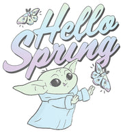 Men's Star Wars: The Mandalorian Grogu Hello Spring  Adult T-Shirt