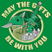 Men's Star Wars: The Mandalorian Christmas Grogu May the Gifts Be With You  Adult T-Shirt