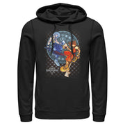 Men's Kingdom Hearts Chain of Memories Hero Duo Stained Glass  Adult Pull Over Hoodie