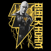 Men's Black Adam Bolt Antihero  Adult T-Shirt