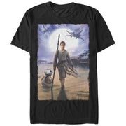 Men's Star Wars The Force Awakens Rey on Jakku  Adult T-Shirt