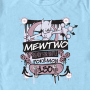 Men's Pokemon Mewtwo Ready for Battle  Adult T-Shirt