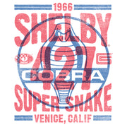 Men's Shelby Cobra Blue and Red Distressed Poster  Adult T-Shirt