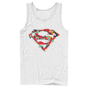 Men's Superman Logo Puzzle  Adult Tank Top