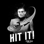 Men's Star Trek: Discovery Christopher Pike Hit It! Black and White  Adult T-Shirt