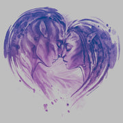 Men's Avatar: The Way of Water Neytiri and Jake Sully Watercolor Heart  Adult T-Shirt