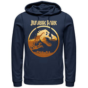 Men's Jurassic Park T. Rex Sunset Silhouette  Adult Pull Over Hoodie