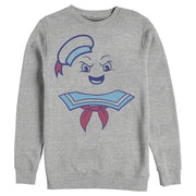 Men's Ghostbusters Stay Puft Marshmallow Man Face  Adult Sweatshirt