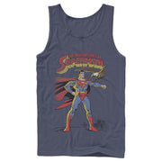 Men's Superman Patriotic Adventures  Adult Tank Top