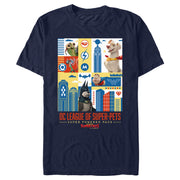 Men's DC League of Super-Pets Super Powered Pack Panels  Adult T-Shirt