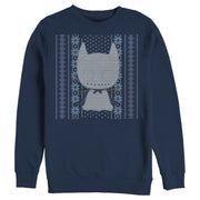 Men's Batman Ugly Christmas Chibi Snow Bat  Adult Sweatshirt