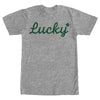 Men's Lost Gods St. Patrick's Day Lucky Cursive  Adult T-Shirt