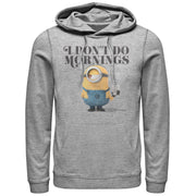 Men's Despicable Me Minion Don't Do Mornings  Adult Pull Over Hoodie