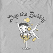 Men's Betty Boop New Year's Retro Pop the Bubbly  Adult T-Shirt